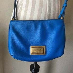 Marc Jacobs Blue Leather Percy Crossbody Purse
